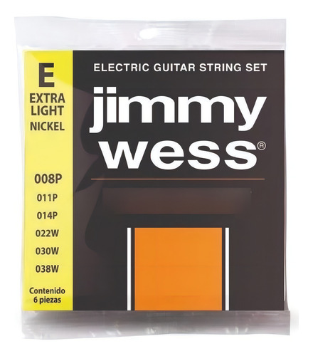 Cuerdas Jimmy Wess Guitarra Electrica 8-38 Jwge-1408