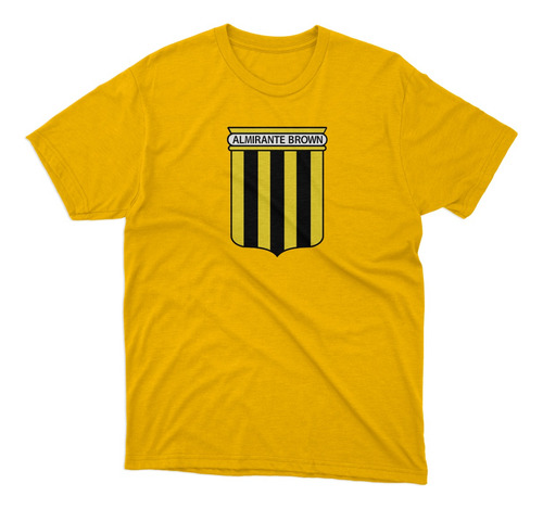 Remera Futbol Almirante Brown Escudo En El Pecho Amarilla