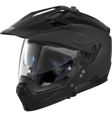 Casco Para Moto Nolan N70-2 X Classic 10 Negro Mate Modular Color Negro Tamaño Del Casco Xl(61-62 Cm