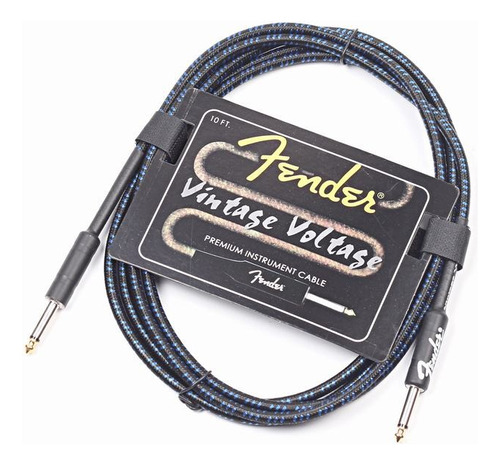 Cable Plug Fender Revestido Para Guitarra Bajo Audio 3 Mts