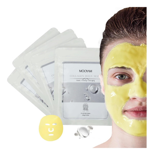 Mascarilla De Gel De Gelatina De Colágeno Para Cara, Paquete