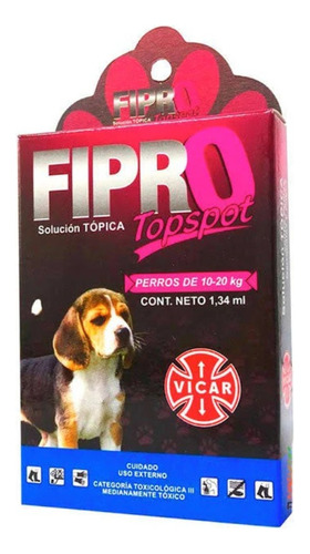  Fipro Top Spot Antipulgas De 10-20 Kg Perros  Y A