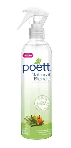 Imagen 4 de 5 de Poett Desodorante Ambiente Natural Blends Hojas Verdes 400ml