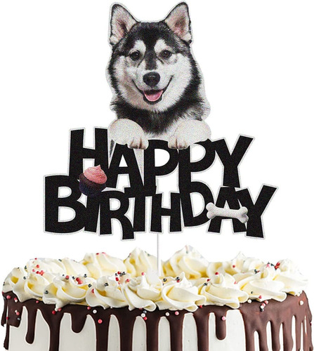 Keweya Dog Happy Birthday Cake Topper Puppy Pet Themed Bday