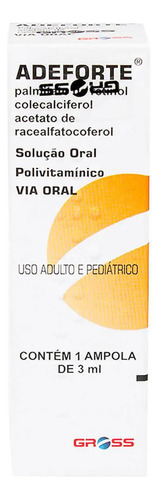 Polivitaminico Adeforte Ampola C/ 3 Ml 