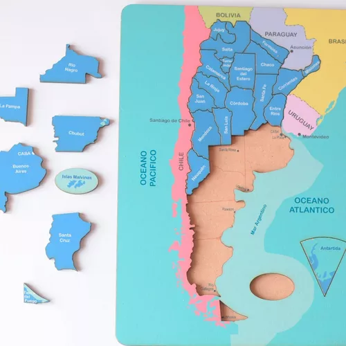 Rompecabezas Mapa Argentina Provincias Paises Niños