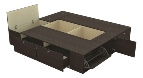 Plataforma Benethon 2 Plazas King Baulera Cajon 200×180×37cm