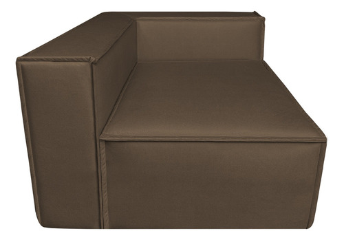 Sillón Modulo Esquinero Latt Soft Microleather Color Café