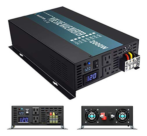 Wzrelb Inversor De Onda Sinusoidal Pura Confiable 2000w 12v