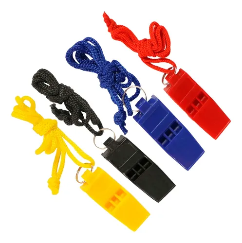 Kit Arbitro Futbol Banderines + Silbato Extra Plano Pvc Juez