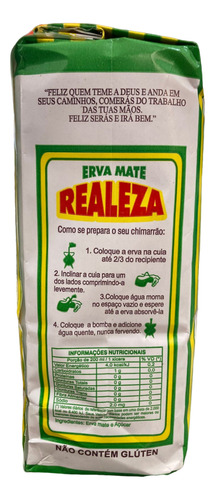Erva Mate Chimarrão Realeza Com Açúcar 1kg