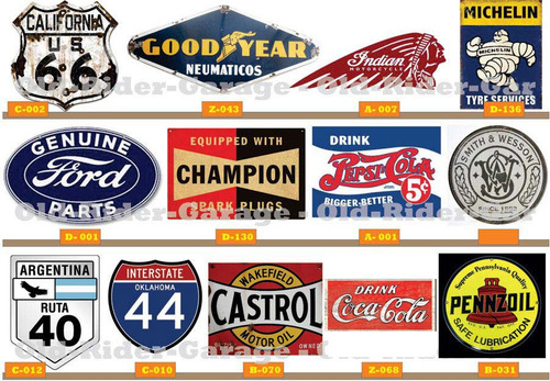 Chapas Decorativas Carteles Bebidas Retro Mediano Dr-316