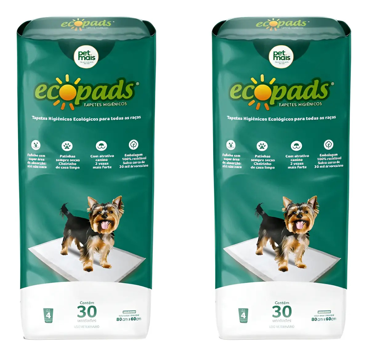 2 Tapete Higiênico Ecopads 30un Imediato