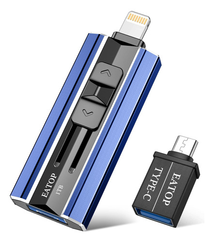 Memoria Usb 4 En 1 Eatop, Azul Oscuro, Compacto, 1 Tb, 3.0