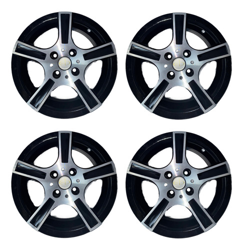 Llanta Aleac. Eb Strike R14 4x100 Fiat/vw/renault/chevrolet Negro