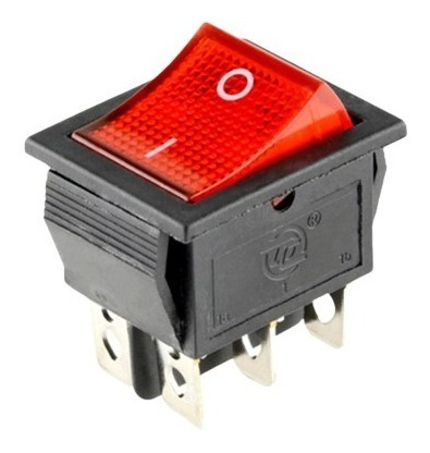 Switch 6 Pines On/off Con Luz Roja 16a/250v 20a/125v