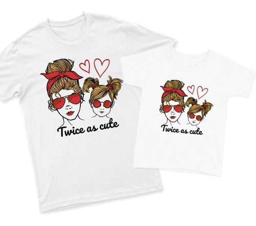 Imagen 2 de 8 de Dúo De Playeras Mamá Oversized E Hija Cool- Divertidas