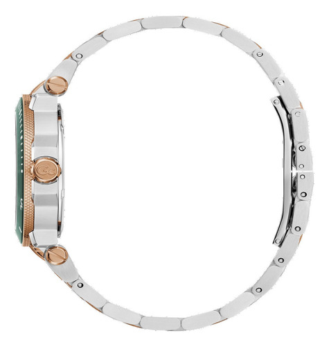 Reloj Gc One Sport Lady Mid Size Metal Mujer Verde Correa Bitono Bisel Verde Oscuro Fondo Verde Oscuro