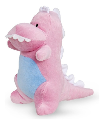 Bicho De Pelúcia Infantil Baby Dinossauro Rosa Zip Toys