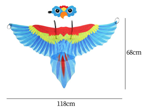 Conjunto De Disfraz De Pájaro Para Niños, Capa De De Azul