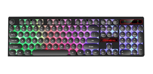 Imagem 3 de 5 de V8 Retro Punk Usb Com Fio Iluminado Gaming Desktop Teclado 1