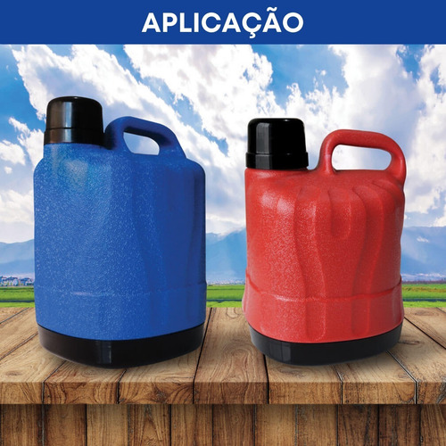 Garrafão Termico 5 Litros Azul Quente E Frio Resistente Cor Única
