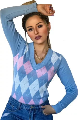 Camisa Capuz Xadrez Azul Escocês