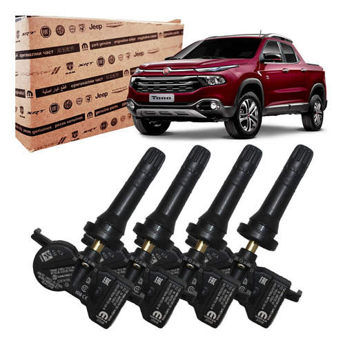 4x Sensor Pressão Tpms Pneu Fiat Toro Jeep Compass Renegade