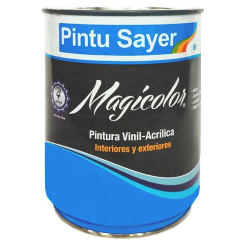 Pintura Vinilica Lavable Magicolor Blanco 4 Litros Sayer