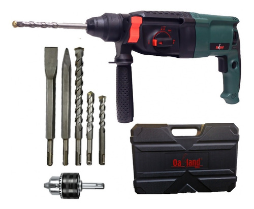 Rotomartillo electroneumático Oakland Industrial MR-3100 verde y negro frecuencia de 60Hz con 800W de potencia