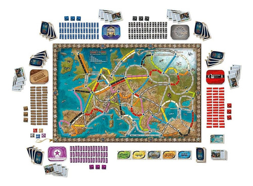 Juego De Mesa Aventureros Al Tren Europa 15 Aniversario