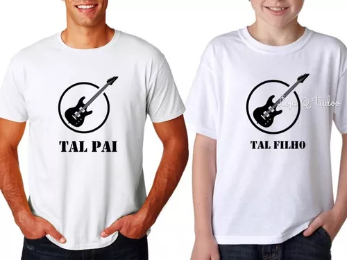 Camiseta Família Roqueira: Pai e Filho – Bebê Roqueiro