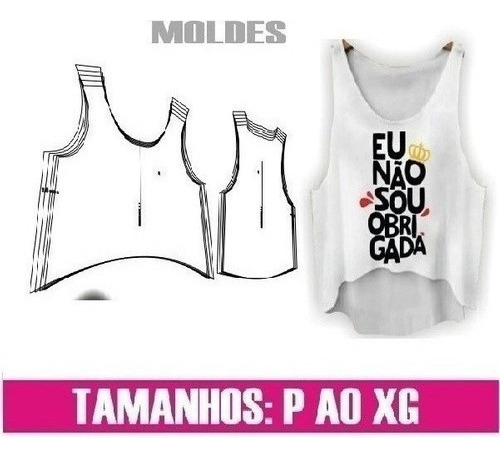 Kit Moldes Patrones Camiseta Femenino Verano