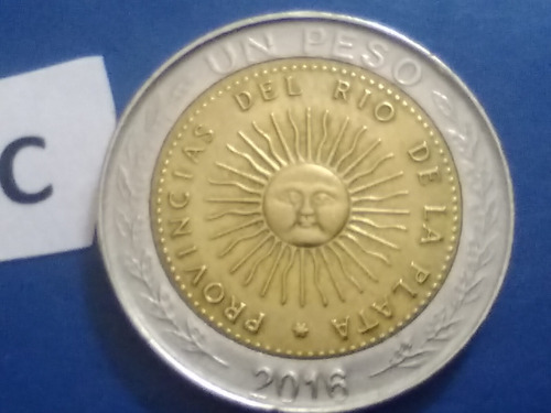 Moneda 1 Peso Año 2016 Argentina Sin Circular 