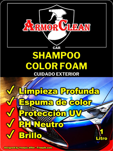 Shampoo Color Foam Marca Armorclean. Bidón 20 Litros
