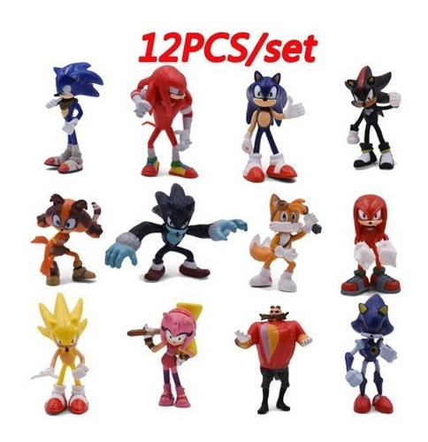 Muñecos Sonic Shadow Tails 7 Cm 12 Piezas