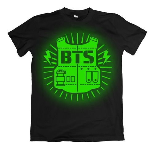 Bts Remera Brillan En La Oscuridad Kpop Suga Army Logo