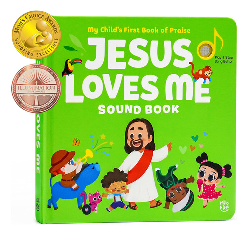 Hello 2 Kids Jesus Loves Me - Libro De Sonido - Juguete Mus.