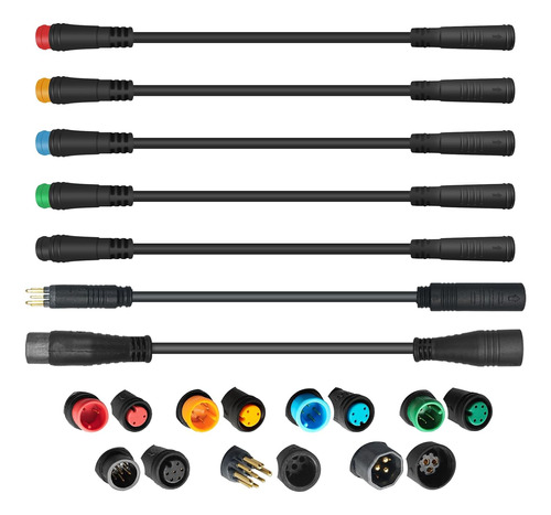 Muselk Cable De Extensión Ebike De 2/3/4/5/6 Pines, Enchufe 