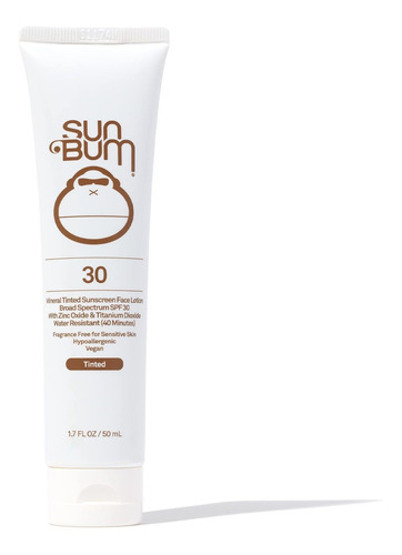 Sun Bum Mineral Spf 30 Crema Solar Con Tinte, Loción Para Ro