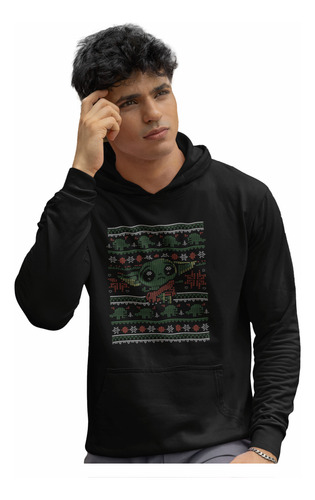 Hoodie Sudadera Unisex Star Wars Grogu Ugly Sweater Navidad