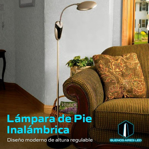 Lampara De Pie Led 16 Chips Velador Inalambrico 1.30 Cm 12-220v Altura Regulable Direccionable