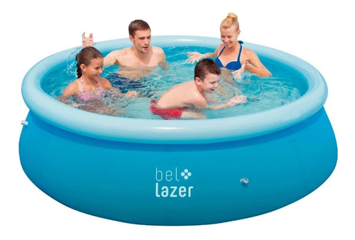 Piscina Inflável redondo Bel Lazer 100800 2300L azul caixa