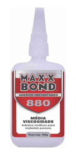 Kit 10 Un. Cola Instantânea Maxx Bond 880 Super Adesivo 100g