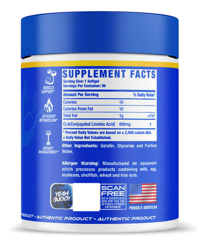 Ronnie Coleman Cla Xs 90 Cápsulas De Gel 90 Capsulas