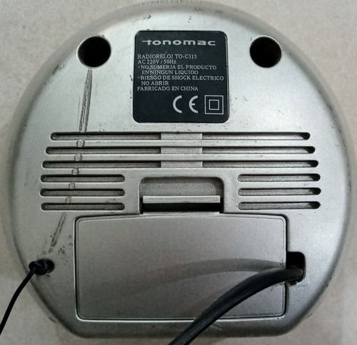 Radio Reloj Tonomac Modelo:to-c115(no Envio Fragil)