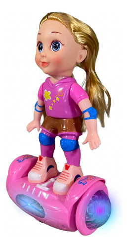 Boneca Hoverboard Bate Volta Luz Som Skate Brinquedo Menina