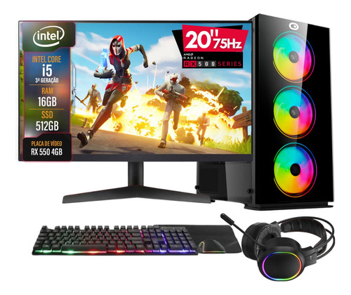 Pc Gamer Completo 2eletro Go I5 16gb 480gb Radeon Rx 4gb