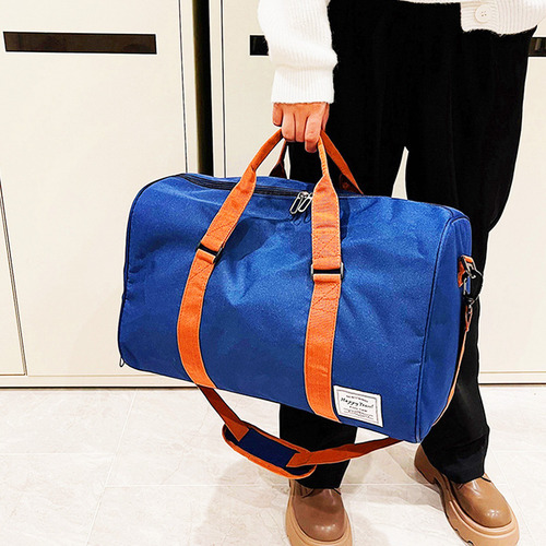 Maletas Deportivas Gimnasio Viaje Hombre Y Mujer Color Azul Diseño De La Tela Liso