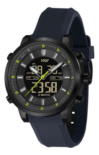 Relógio X-watch Masculino Ref: Xmnpa018 P1dx Black Anadigi